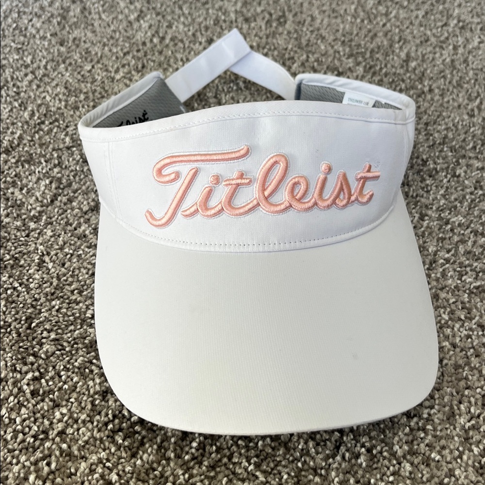 Titleist White Sundrop Embroidered Golf Visor